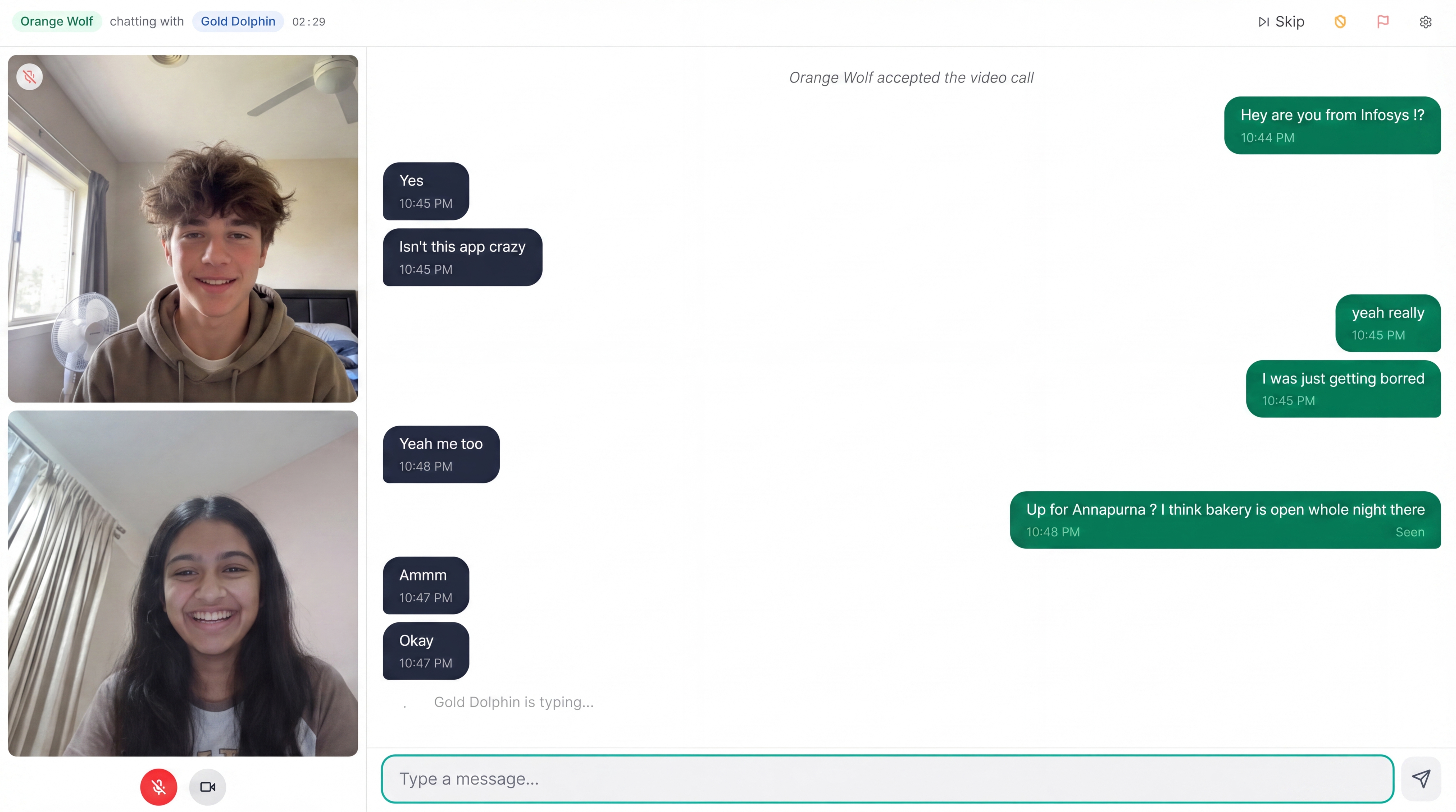 Randomly Video Call — anonymous video chat with text messaging